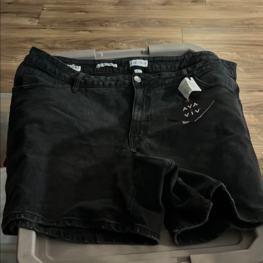 Ava & Viv Black Jean Shorts
